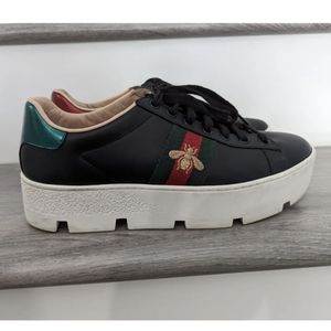 ISO Gucci Ace Platform in Black